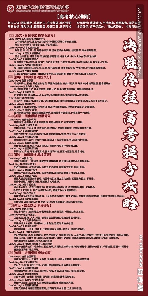 高考冲刺提分秘籍  政史地