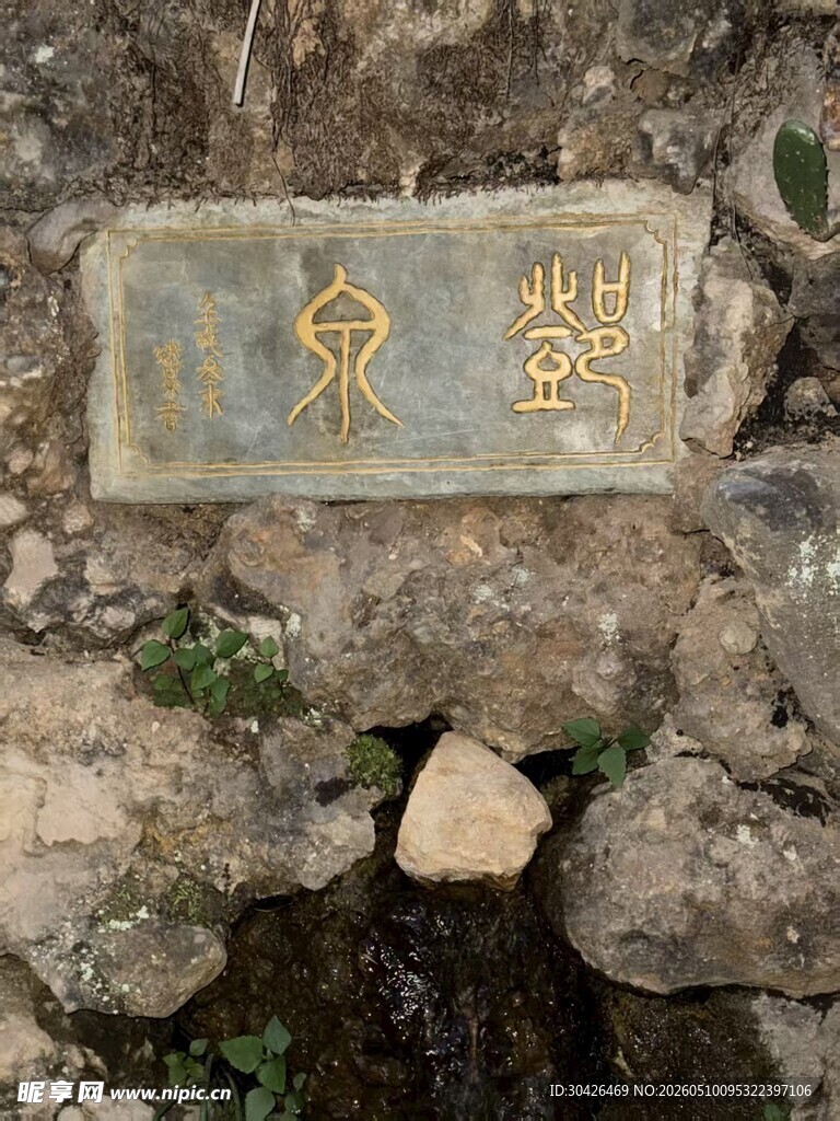 龙王塘登泉古朴清泉标识