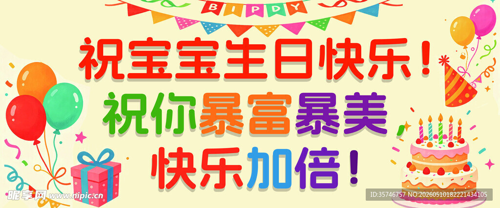 宝宝生日派对欢乐场景