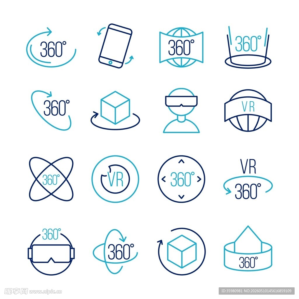 VR 全景图标集