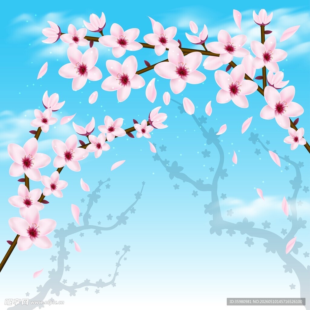 桃花背景素材