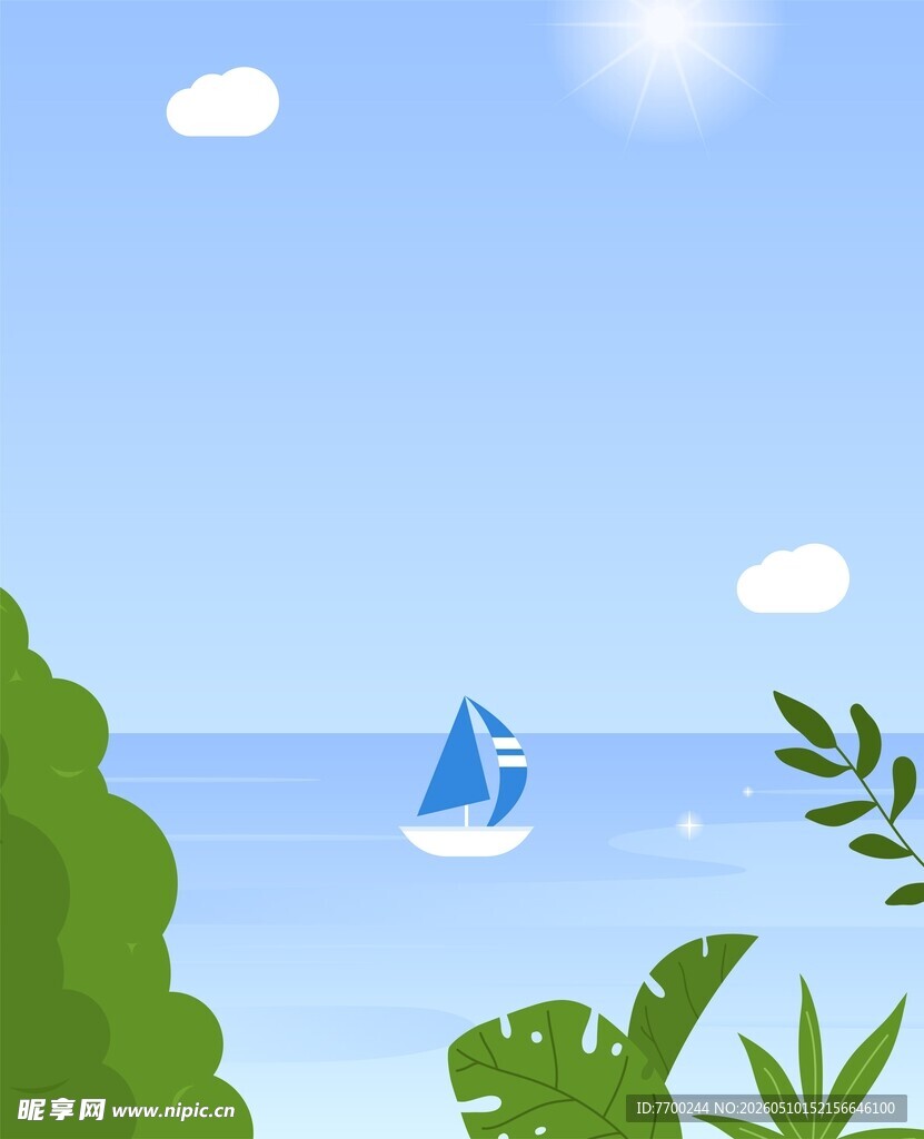 海滨夏日背景
