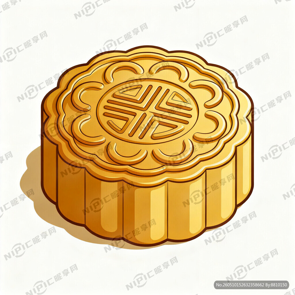 月饼线条矢量图 要有立体感