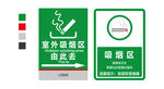 吸烟区标识牌展示