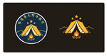 帐篷篝火野外露营logo