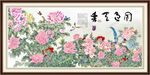 牡丹花鸟图