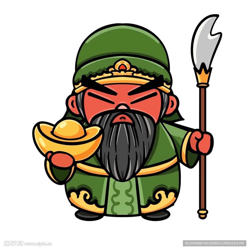 卡通关羽