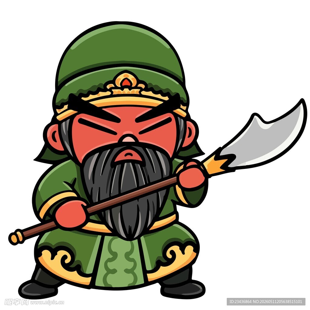 卡通关羽