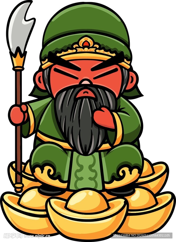 卡通关羽