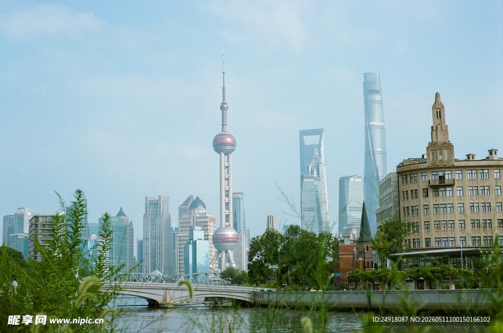 上海外滩城市天际线景观
