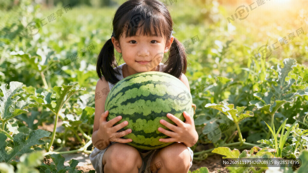 一个写实的中国小女孩 藤蔓茂盛