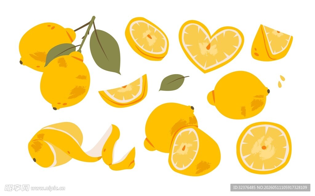 柠檬插画素材