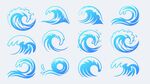 海浪图标合集