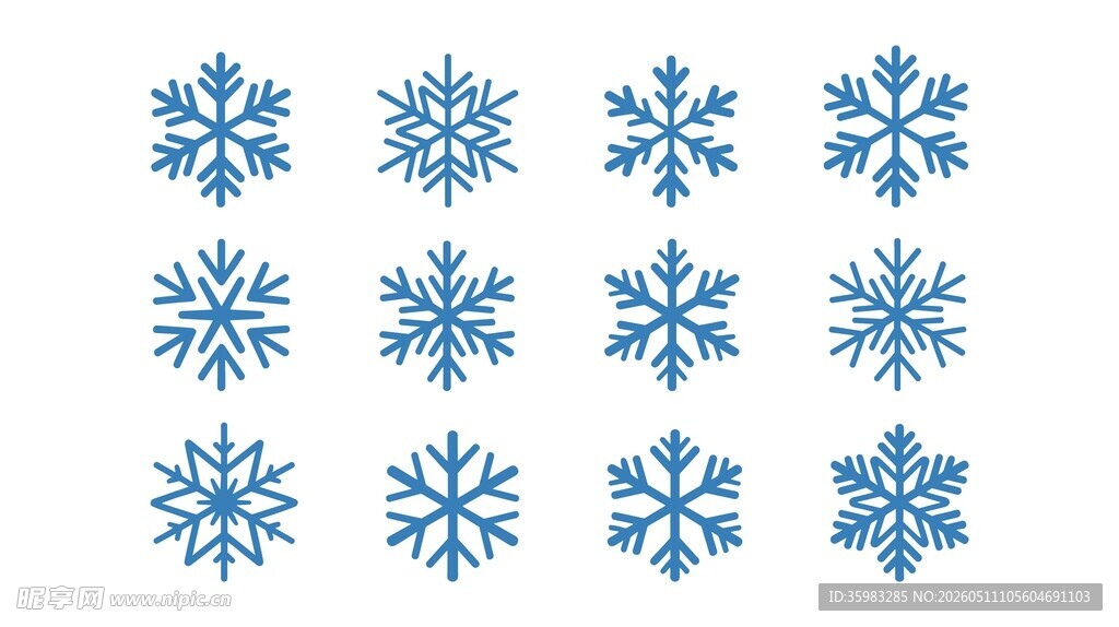 蓝色雪花合集