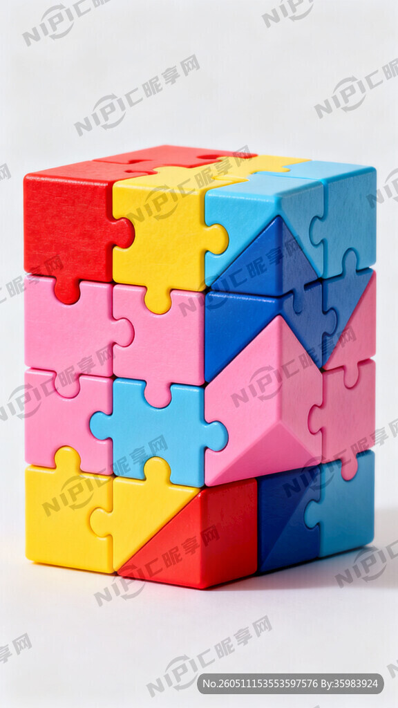 正面的立体拼图 不要歪着的