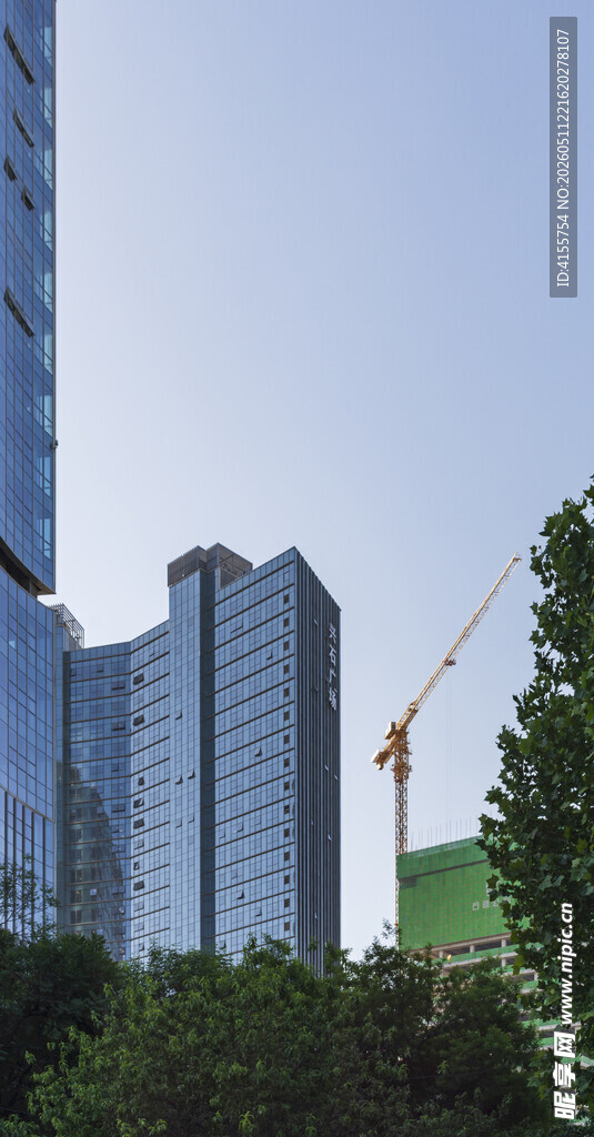 城市建筑施工现场图景