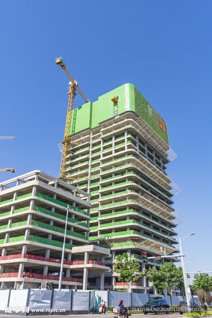 城市在建高楼施工现场