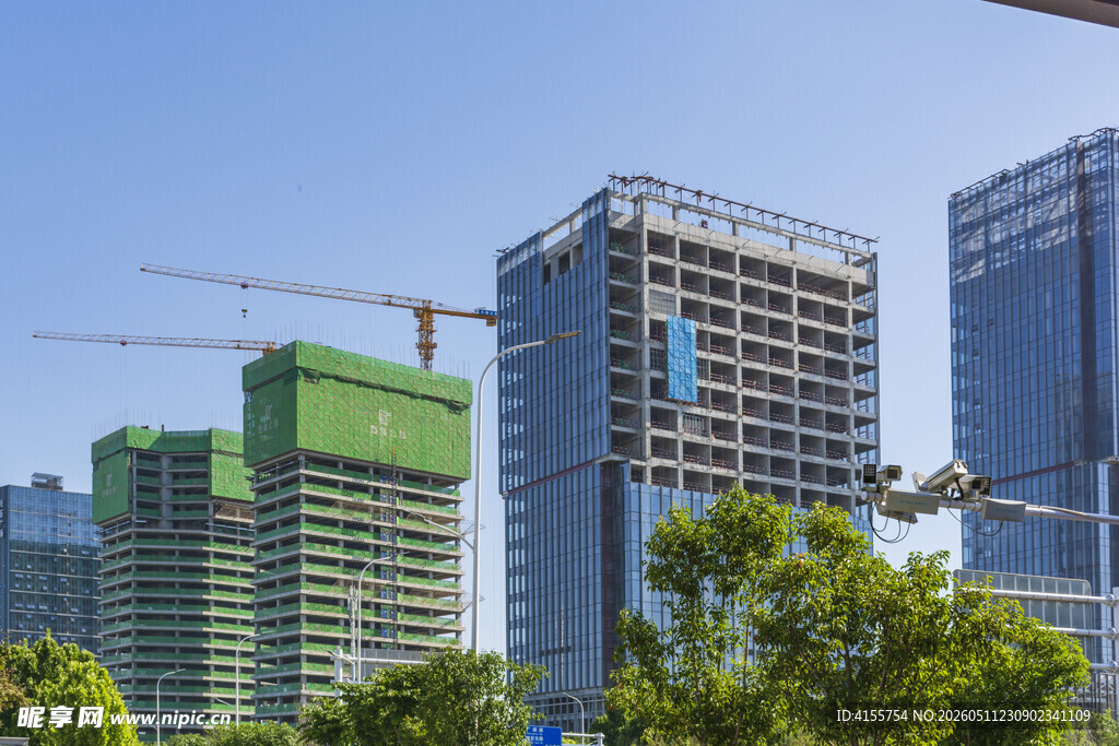 城市在建高楼景观