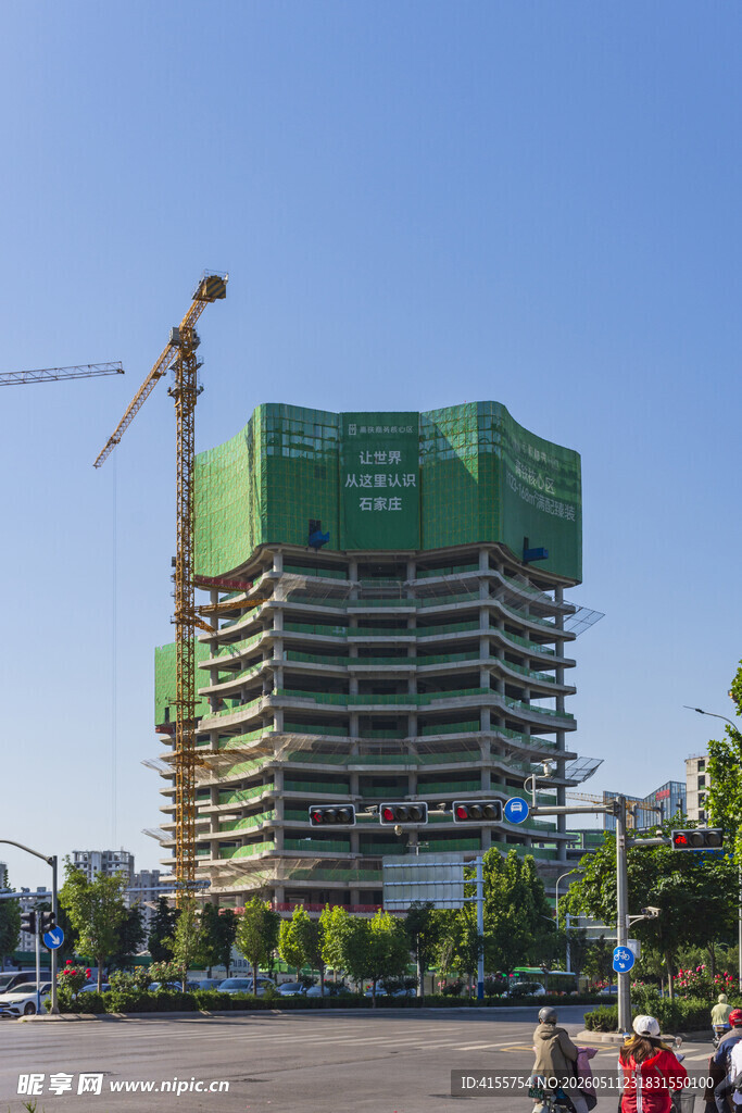 城市在建高楼施工现场