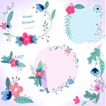 手绘花卉边框图案集合