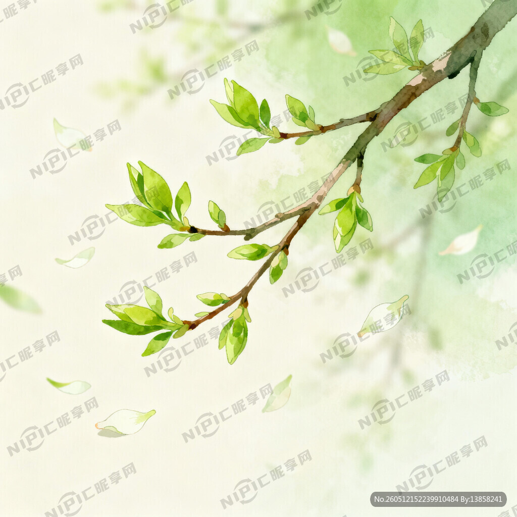 春天 绿色 浅色底纹 朦胧