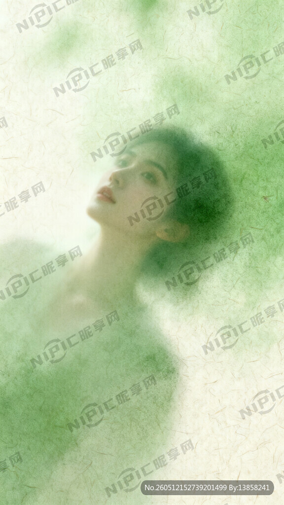 绿色 浅色底纹 朦胧