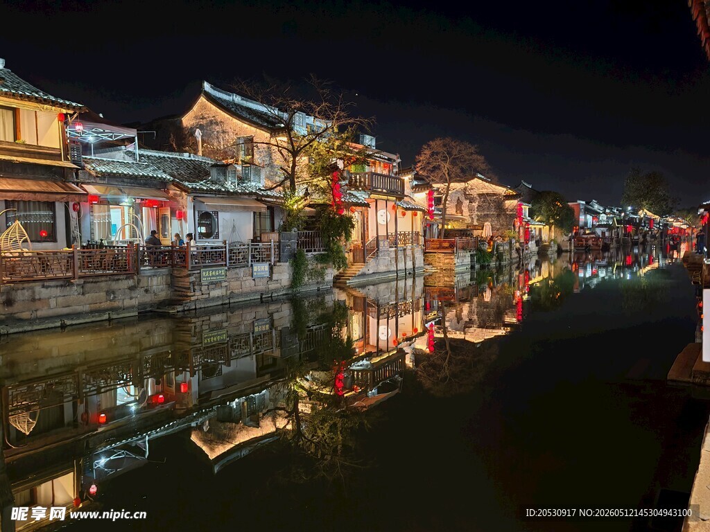 浙江西塘古镇夜景