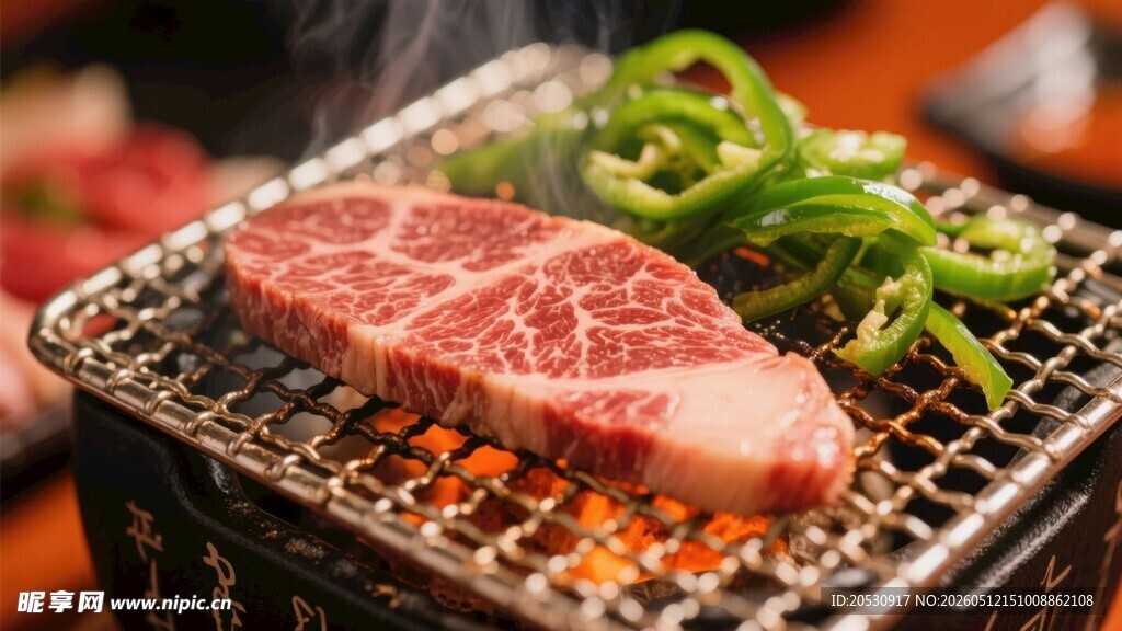 牛排烧烤牛肉雪花牛肉煎烤