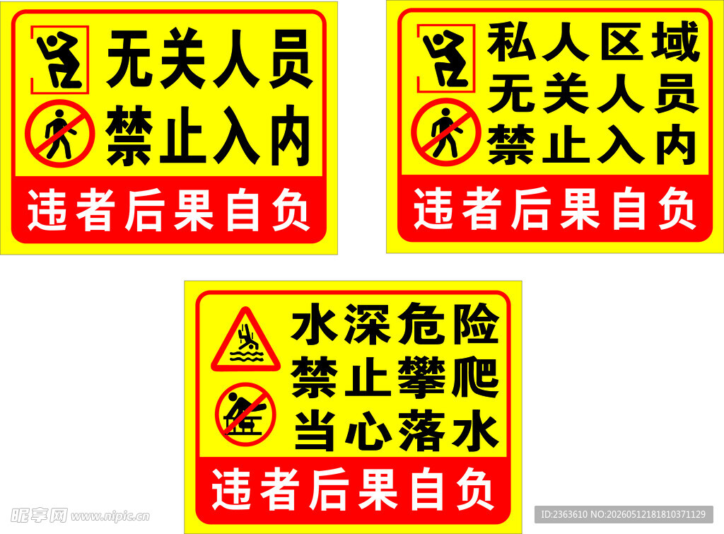 无关人员警示标识