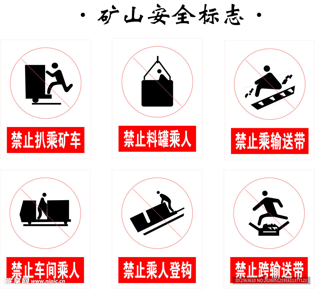 矿山安全标志集合