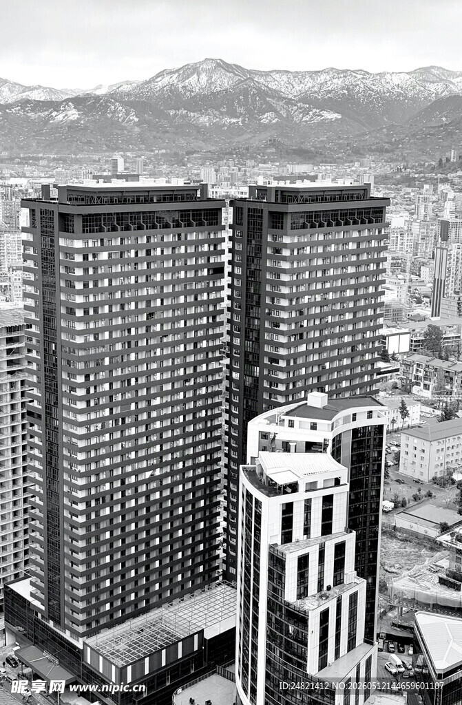 城市高楼建筑群俯瞰