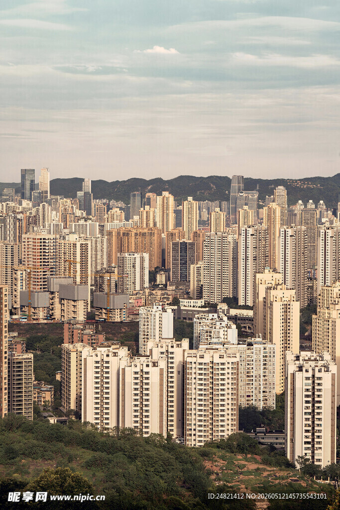 城市高楼景观俯瞰图