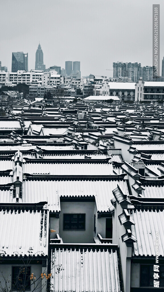 雪覆古建