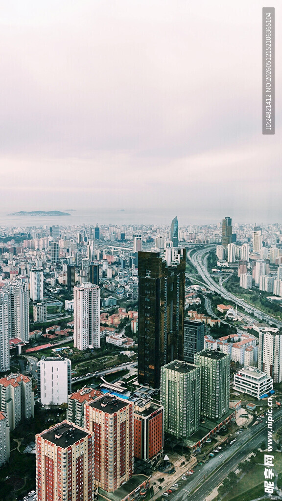 城市高楼景观俯瞰图