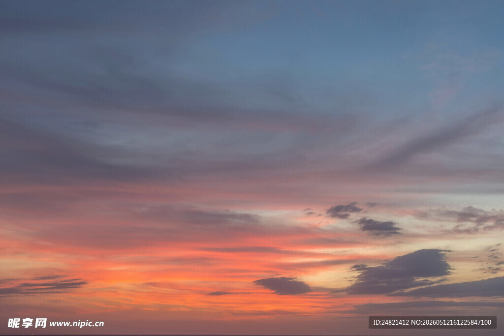 绚丽多彩的天空晚霞美景