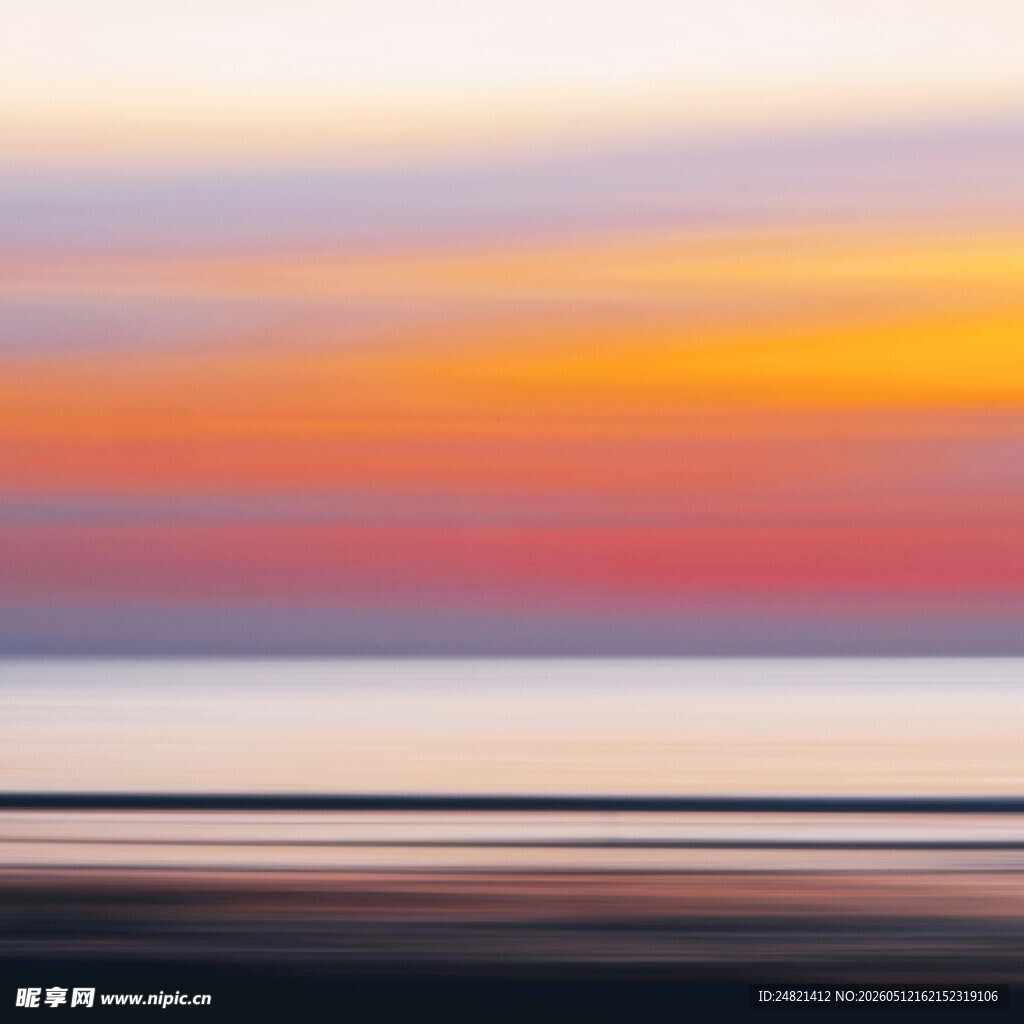 海边绚丽日落美景