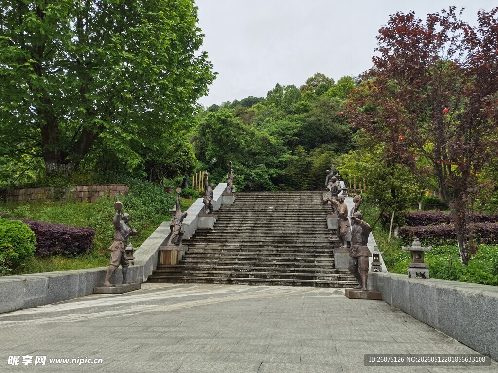 古典园林石阶景观