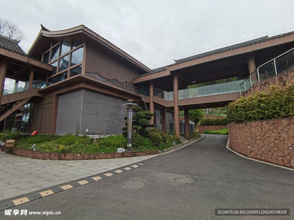 中式风格庭院建筑景观