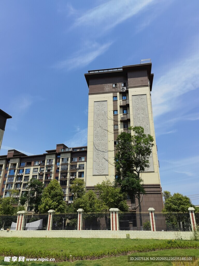 中式风格高层住宅景观