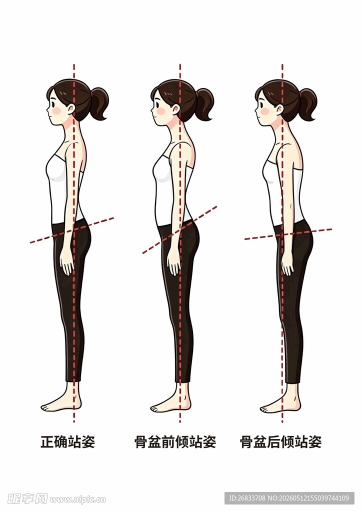 女性体态对比展示图