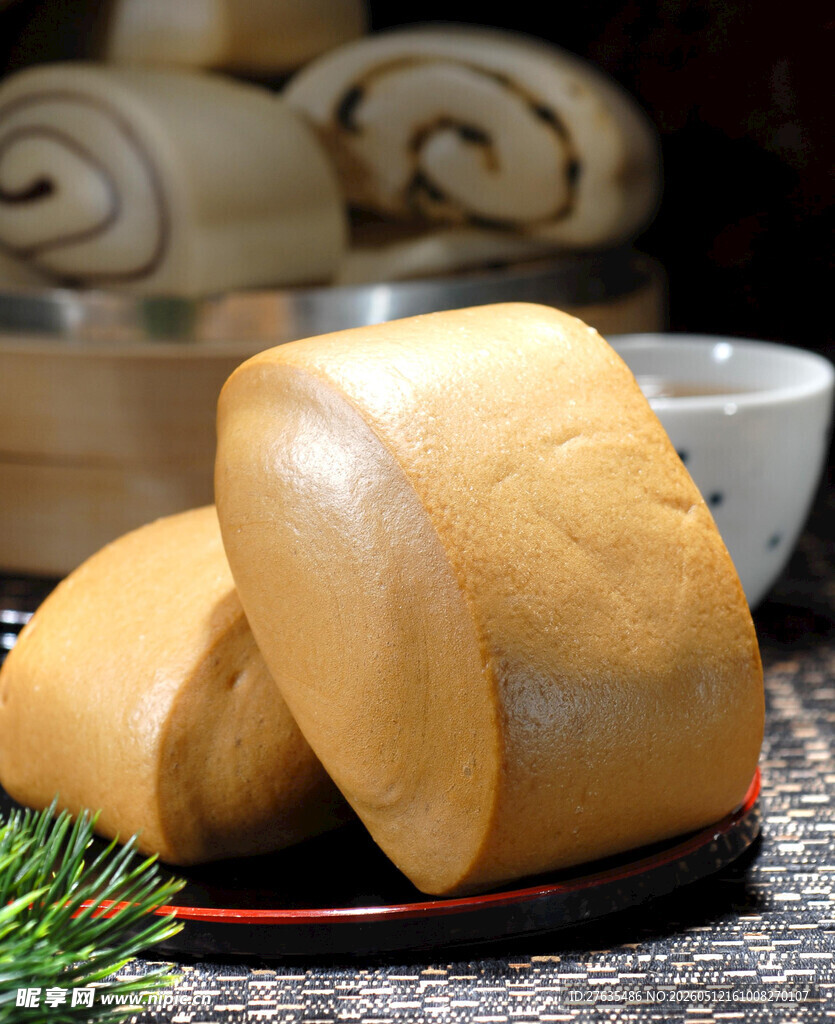 美味传统面食馒头展示