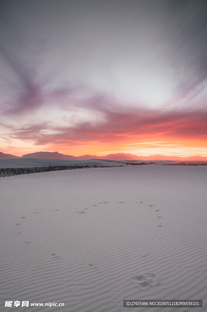 沙漠日落美景