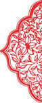 中式红色花纹图案