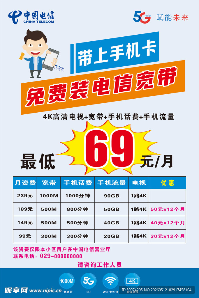电信 套餐 价目表
