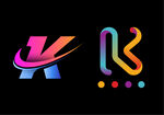 K字母标志设计
