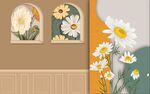 室内花卉装饰插画