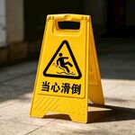 当心滑倒