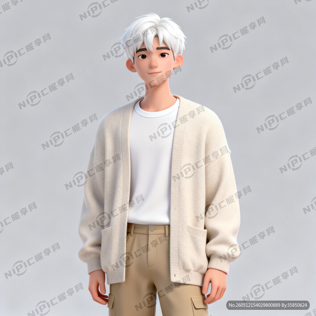 3d动画风 Ai小视频人物设定