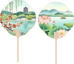 宣纸扇木柄扇流苏扇古风扇广告扇