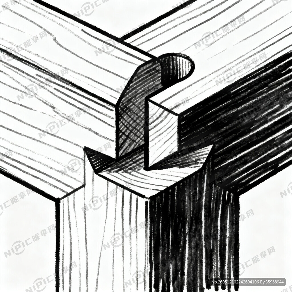 榫卯结构简笔画图